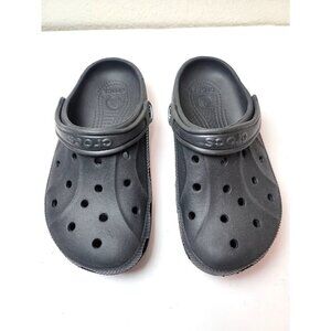 Classic Crocs Unisex Black Clogs Sandals Slip-On Size J3